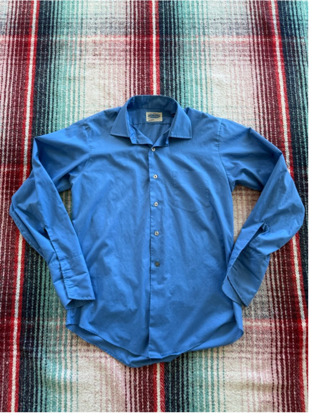 Vintage National Shirt Shops Blue Casual Button Down Shirt M